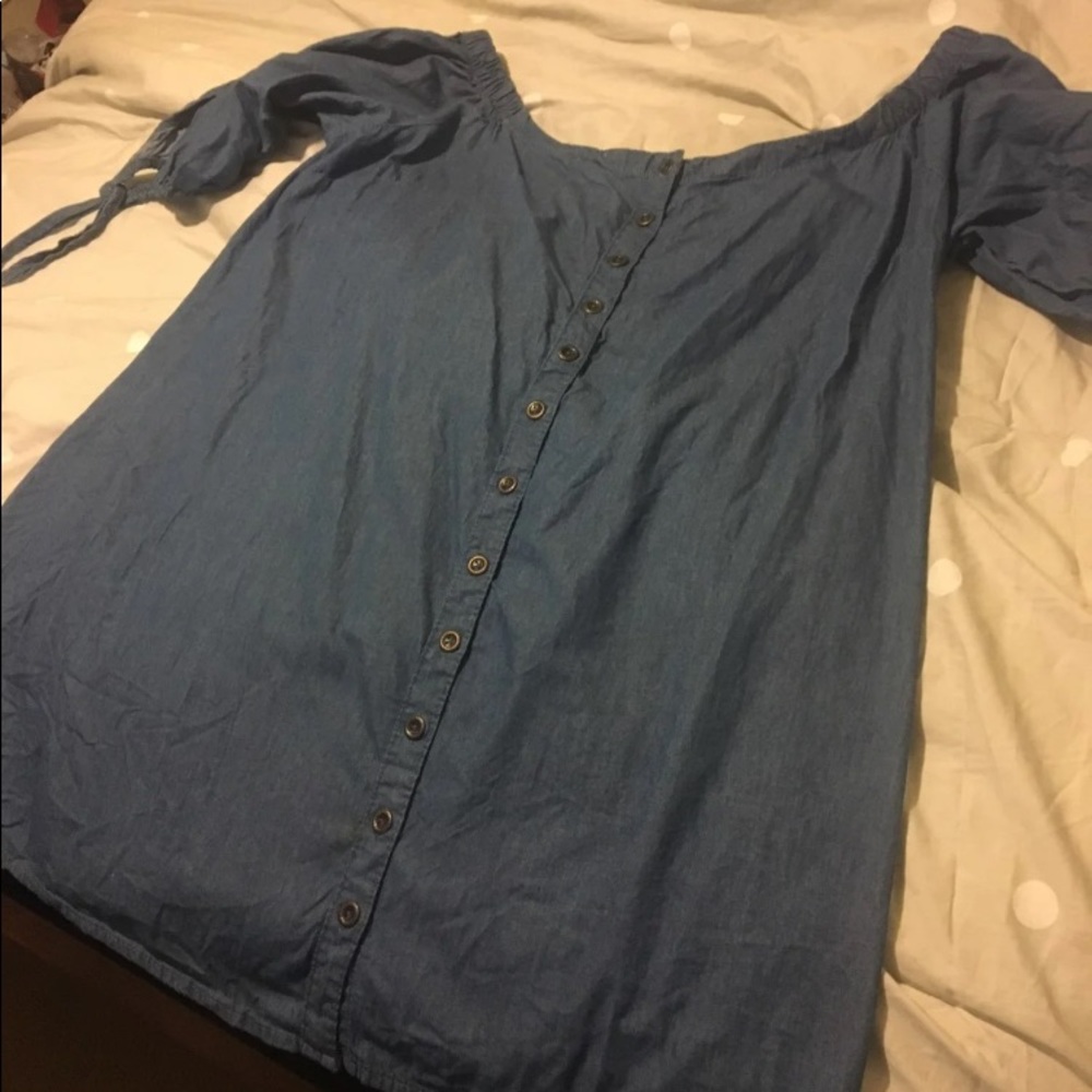 Above the Knee Blue Jean Skirt